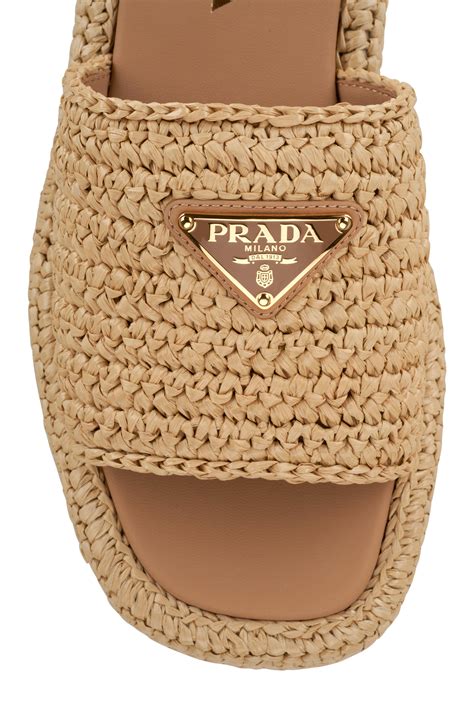 prada raffia sandals|prada studded pony skin sandals.